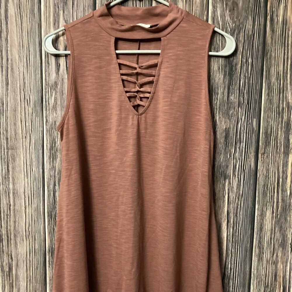 C Label Women’s Rosé Pink Long Flowy Tank Top M